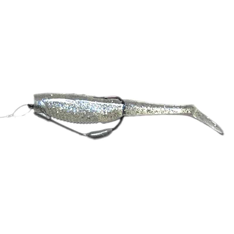 Soft Plastic Barramundi Lure On A Belly Weighted Worm Hook