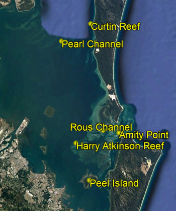 Moreton Bay Fishing Spots Map
