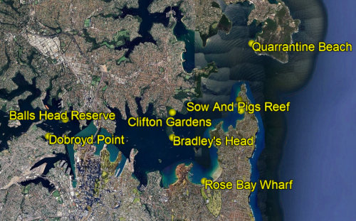 Sydney Harbour (Port Jackson) Fishing Spots